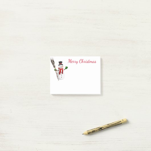 Post-it® Post-it-Notes-Snowman (Sur un bureau)