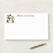Post-it® Post-It-Notes-Snowman Post-it Notes (Sur un bureau)
