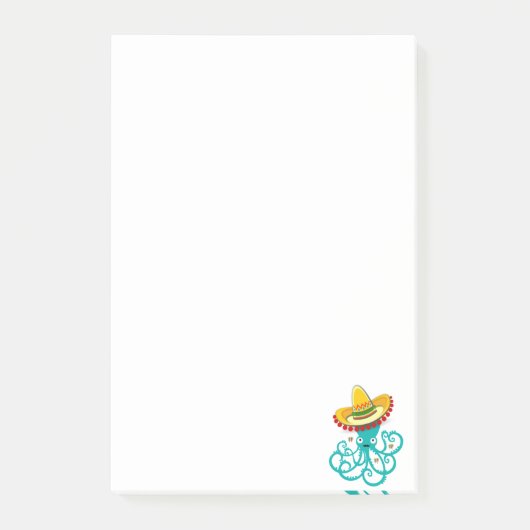 Post-it® Post-it Notes Sombrero Mexicain Pieuvre (Devant)