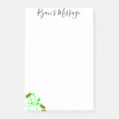 Post-it® Post-it Notes Tortues Vertes Floral (Devant)