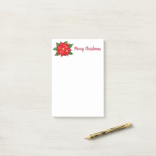 Post-it® Post-it-Notes-vacances-Poinsettia (Sur un bureau)