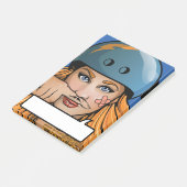 Post-it® Post-its de bande dessinée de fille de moustache (Incliné)