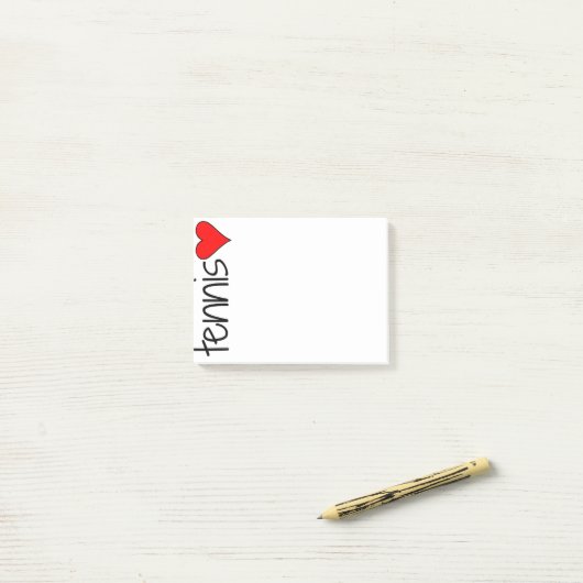 Post-it® Post-its de coeur de tennis (Sur un bureau)