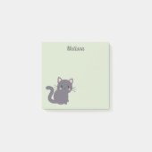 Post-it® Post-its Kawaii Chat Gris Sage (Devant)