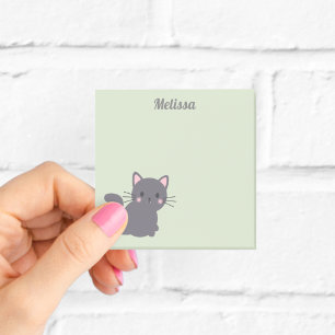 Post-it® Post-its Kawaii Chat Gris Sage