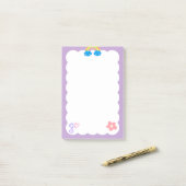 Post-it® Post-notes violettes  (Sur un bureau)