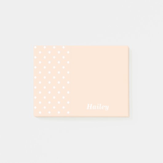 Post-it® Post personnalisé Point Polka Bisque Léger Notes (Devant)