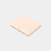 Post-it® Post personnalisé Point Polka Bisque Léger Notes (Incliné)
