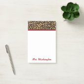 Post-it® Poste de l'enseignant Leopard personnalisé It Note (Bureau)