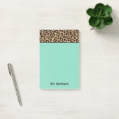 Post-it® Poste d'enseignant de Leopard Turquoise Personnali (Bureau)