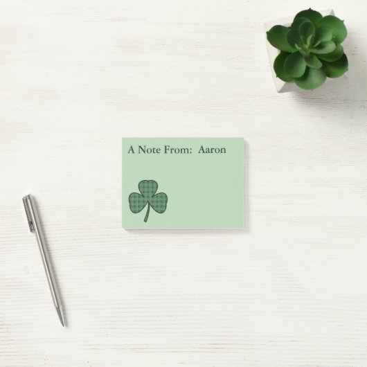 Post-it® Poste Shamrock personnalisé Il Notes Cadeau (Bureau)