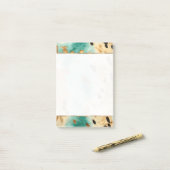 Post-it® Poster de animal noir Turquoise or (Sur un bureau)