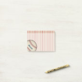 Post-it® Poster De Baseball Striped Personnalisé Notes Cade (Sur un bureau)