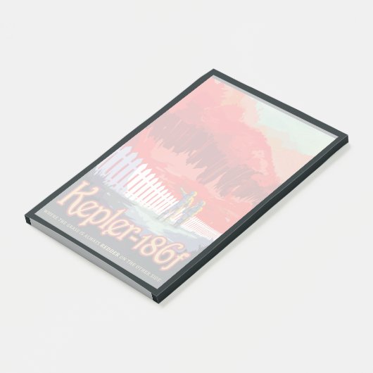 Post-it® Poster De L'Espace Rétro De Kepler-186f. (Incliné)