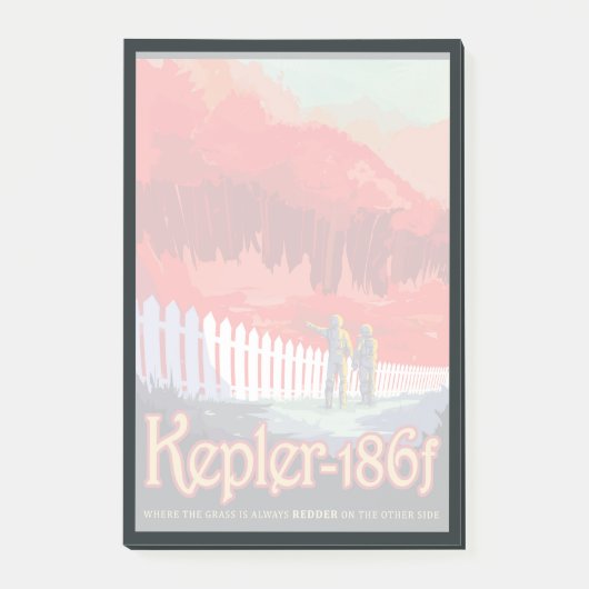 Post-it® Poster De L'Espace Rétro De Kepler-186f. (Devant)