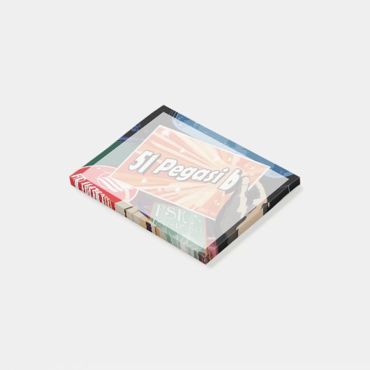 Post-it® Poster de l'espace rétro - Exoplanet Discovery 51  (Incliné)