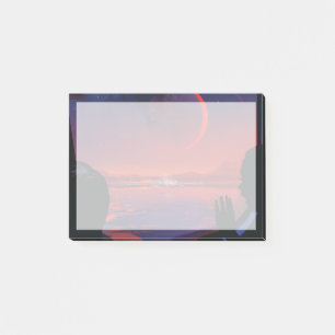 Post-it® Poster de l'espace rétro - Les spectateurs observe