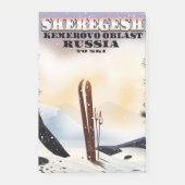 Post-it® Poster de voyage de ski Sheregesh Russia. (Devant)