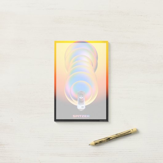 Post-it® Poster du télescope Spitzer. (Sur un bureau)