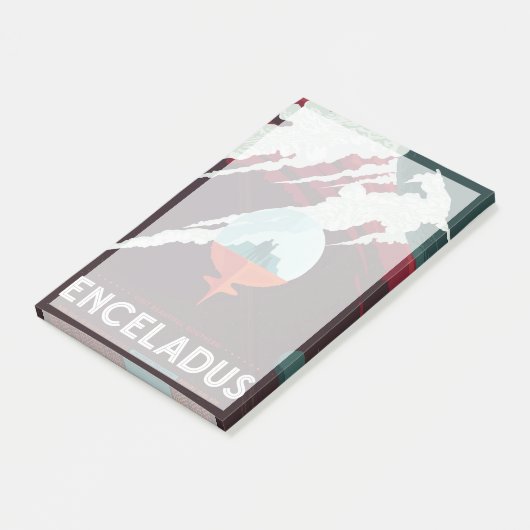 Post-it® Poster Espace Rétro Mission Cassini À Saturne (Incliné)