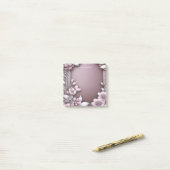 Post-it® Poster Floral rose Notes (Sur un bureau)