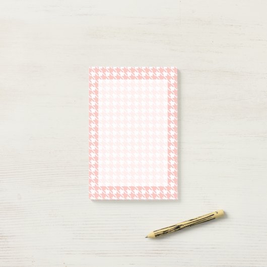 Post-it® Poster rose Houndstooth Notes (Sur un bureau)