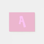 Post-it® Poster rose monogramme Notes (Devant)