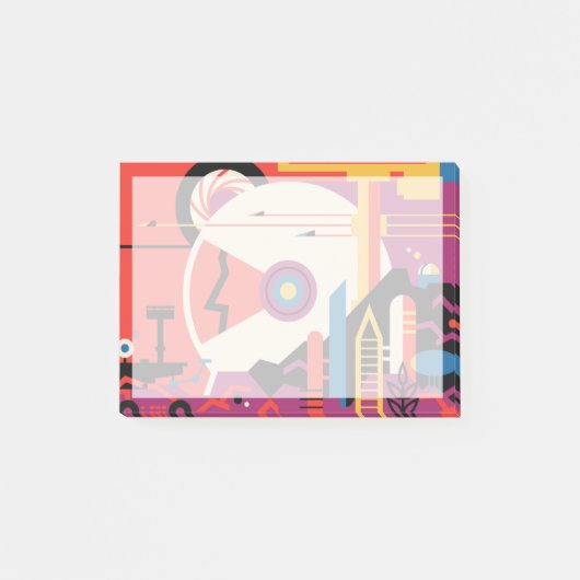 Post-it® Poster spatial Retro - Programme d'exploration de (Devant)