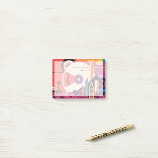 Post-it® Poster spatial Retro - Programme d'exploration de (Sur un bureau)