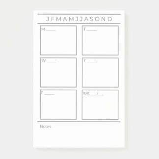 Post-it® Poster Weekly Planner Notes Pad 4"x 6"