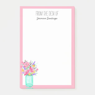 Post-it® Pot à fleurs personnalisé avec nom personnalisé