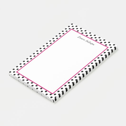 Post-it® Pot chic noir et blanc (Incliné)