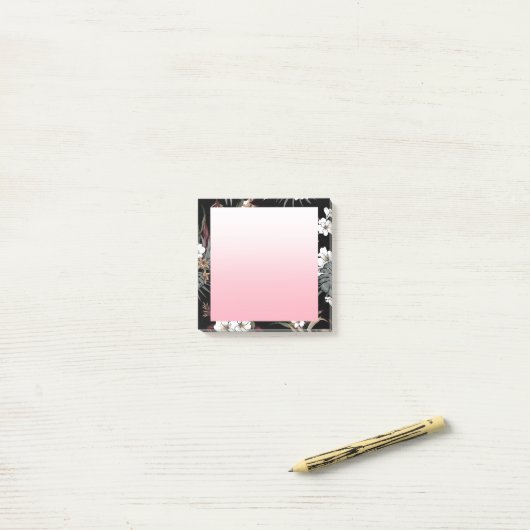 Post-it® Pot-il note floral (Sur un bureau)