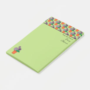 Post-it® Pots de fleurs Marguerites violettes Personnalisée