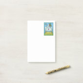 POST-IT® POULE IRLANDAISE DRÔLE, ŒUFS VERTS ET TRÈFLES MIGN (Sur un bureau)