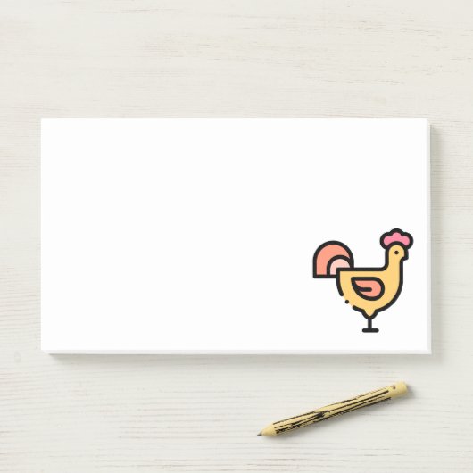 Post-it® Poulet (Sur un bureau)