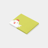 Post-it® Poulet blanc sur le vert (Incliné)