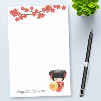 Poupée rouge Sakura Kokeshi - Geisha japonais