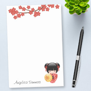 Post-it® Poupée rouge Sakura Kokeshi - Geisha japonais