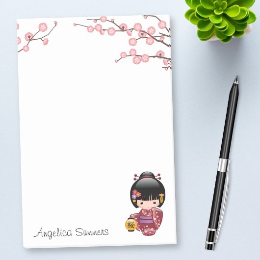 Post-it® Poupée Sakura Kokeshi - Kimono Geisha Girl