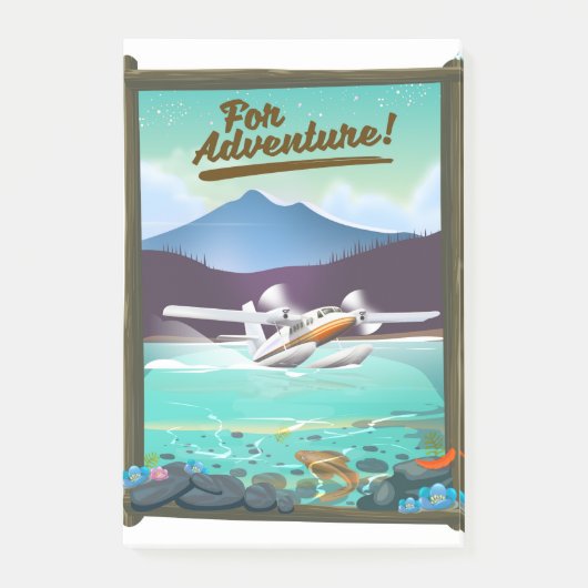 Post-it® Pour Aventure ! Affiche de voyage d'avion de mer (Devant)