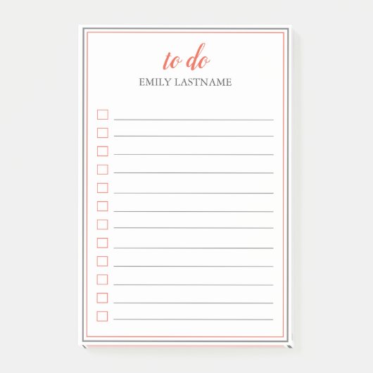 Post-it® Pour faire des notes postales Orange Gray personna (Devant)