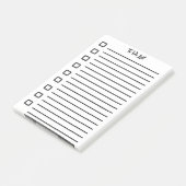 Post-it® Pour faire la liste des notes collantes blanc (Incliné)