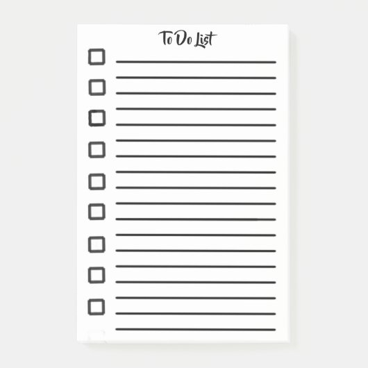 Post-it® Pour faire la liste des notes collantes blanc (Devant)