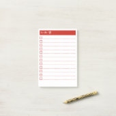 Post-it® Pour faire Red Minimalist (Sur un bureau)