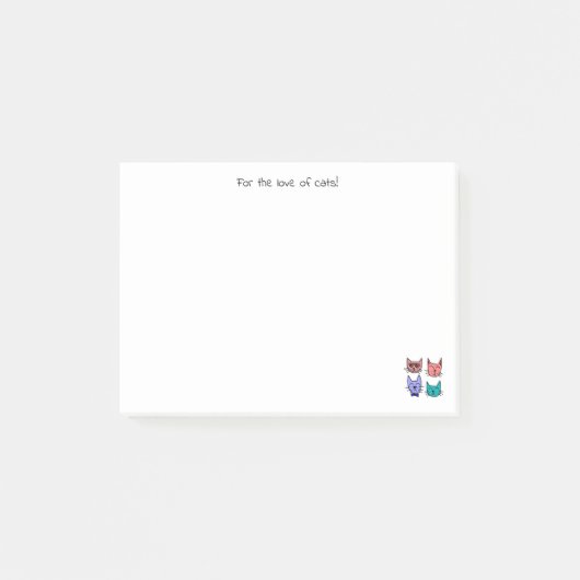 Post-it® Pour l'amour des chats ! Post-It (Devant)