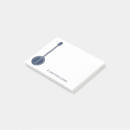 Post-it® Pour les joueurs de banjo Navy Blue Personnalisé (Incliné)