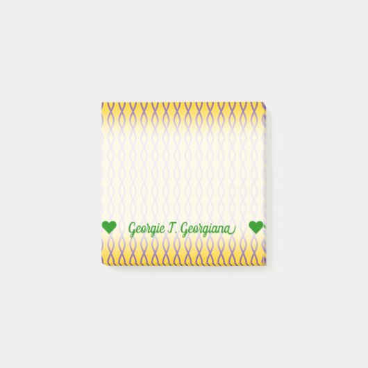 Post-it® Pourpre Chaîne-Comme le motif sur un arrière - (Devant)