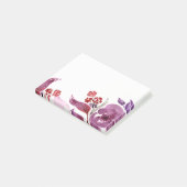 Post-it® Pourpre d'aquarelle + Notes de post-it florales (Incliné)