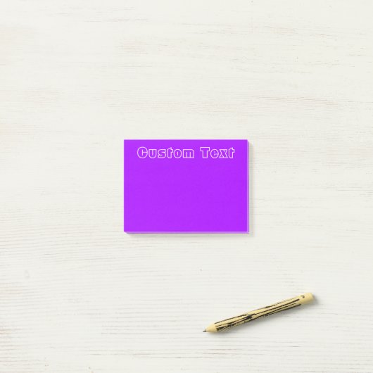 Post-it® Pourpre simple blanc des textes | (Sur un bureau)